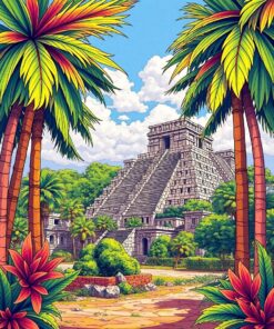 Ancient Teotihuacan Paint Numbers