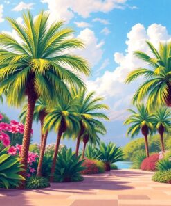 Palms In Classical Realism Paint By Numbers