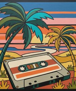 Palms On Vintage Tape Paint By Numbers