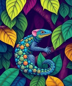 Teak Leaves Paint Numbers