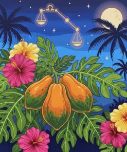 Papayas Under Libra Stars Paint By Numbers