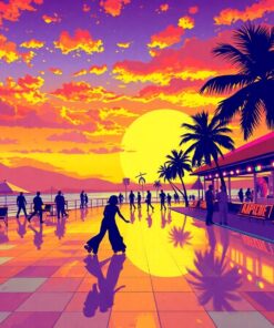 Disco Sunset Paint Numbers