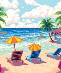 Parked On Tropical Shores Paint By Numbers