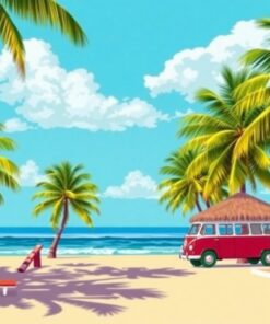 Tropical Palms Paint Numbers