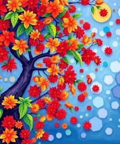 Tropical Bunting Paint Numbers