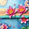 Pastel Lily Wooden Longboard Paint By Numbers