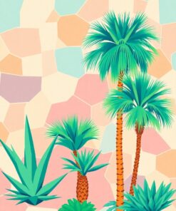 Geometric Palms Paint Numbers