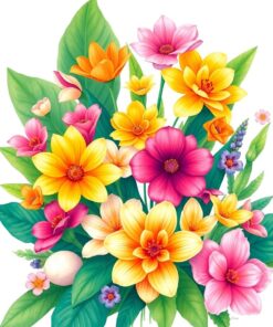 Easter Blooms Paint Numbers