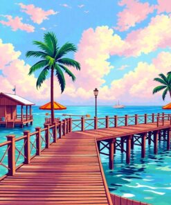 Pastel Tunes On Pier Paint By Numbers