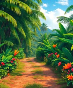 Tropical Flora Paint Numbers