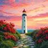 Path To Vintage Lighthouse Paint By Numbers