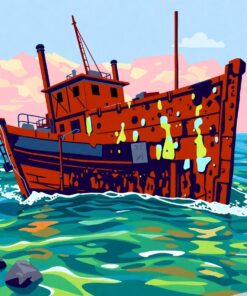 Patrolling The Realistic Wreck Paint By Numbers