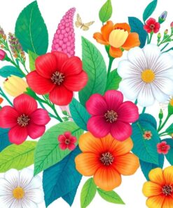 Patterns of Spring Ebb Paint By Numbers