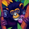 Jungle Primates Paint Numbers