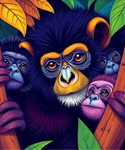 Jungle Primates Paint Numbers