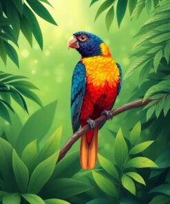 Tropical Ferns Paint Numbers