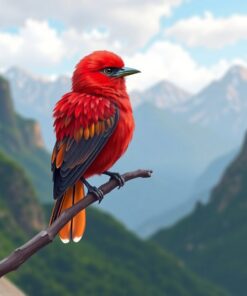 Red Bird Paint Numbers