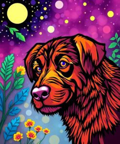 Woodblock Kingfisher Paint Numbers