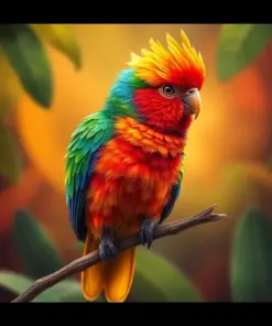 Perched Tropical Farm Bird Paint By Numbers