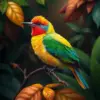 Perched Tropical Farm Bird Paint By Numbers