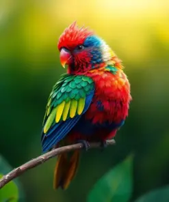 Perched Tropical Farm Bird Paint By Numbers