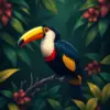 Perched Vintage Jungle Toucan Paint By Numbers