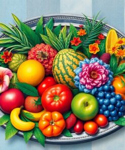 Pewter Platter Tropical Harvest Paint By Numbers