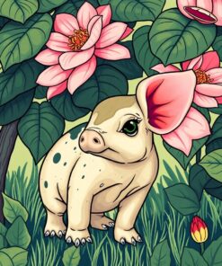 Vintage Monstera Paint Numbers