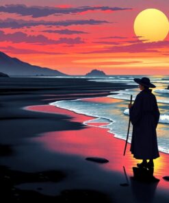 Pilgrim On Black Sands Paint By Numbers