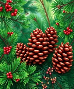 Tropical Greens Paint Numbers