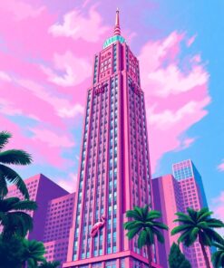 Realistic Skyscraper Paint Numbers