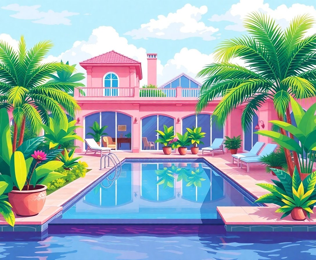 pink-villa-poolside-oasis-paint-by-numbers-kit-tropical-art