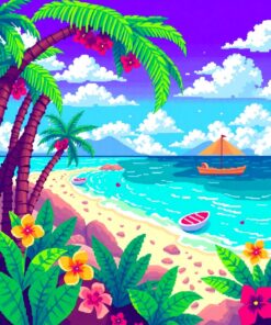 Tropical Shore Paint Numbers