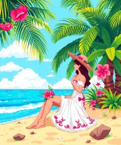 Tropical Sand Paint Numbers