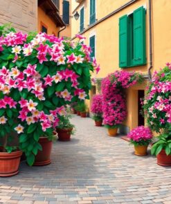 Plumerias On Vintage Cobblestones Paint By Numbers