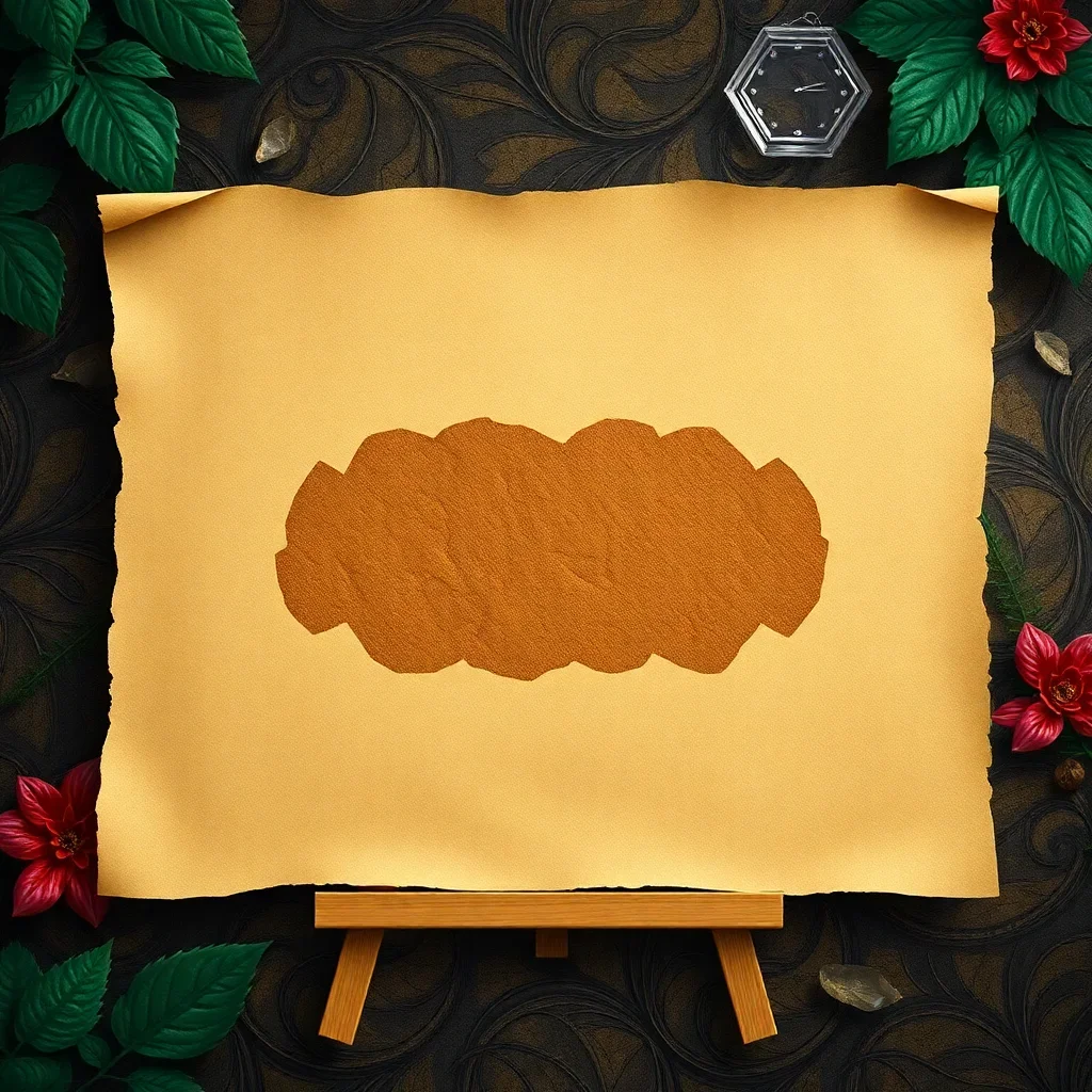 Polynesian Relic On Parchment Paint By Numbers Kit completed