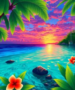 Sunset Waters Paint Numbers