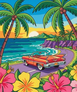Pop Art Island Drive Paint By Numbers