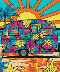 Pop Art Tropic Trailer Paint By Numbers