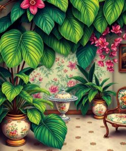 Tropical Leaves Paint Numbers