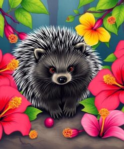 Fallen Hibiscus Paint Numbers