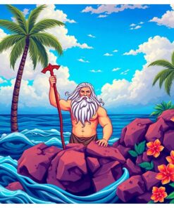 Poseidon Under Tropical Skies Paint By Numbers