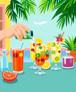 Afternoon Cocktails Paint Numbers