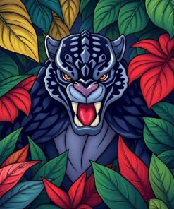 Tropical Leaves Paint Numbers