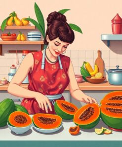 Tropical Papaya Paint Numbers