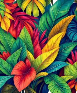 Pressing Among Tropical Leaves Paint By Numbers