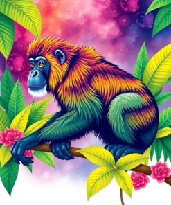Primate In Tropical Orbit Paint By Numbers