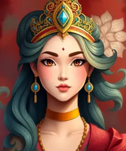 Princess Kushana Art Paint By Numbers