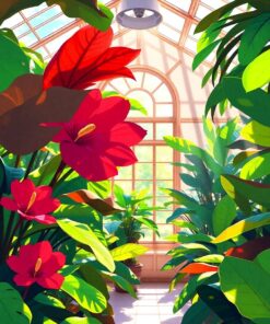 Monstera Shadows Paint Numbers