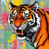 Tiger Mural Paint Numbers